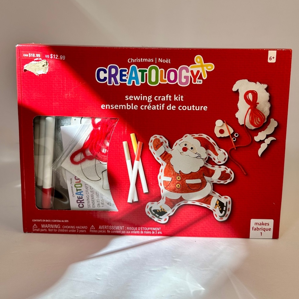 Creatology Santa Sewing Craft Kit Kids DIY Holiday Ornament NIB